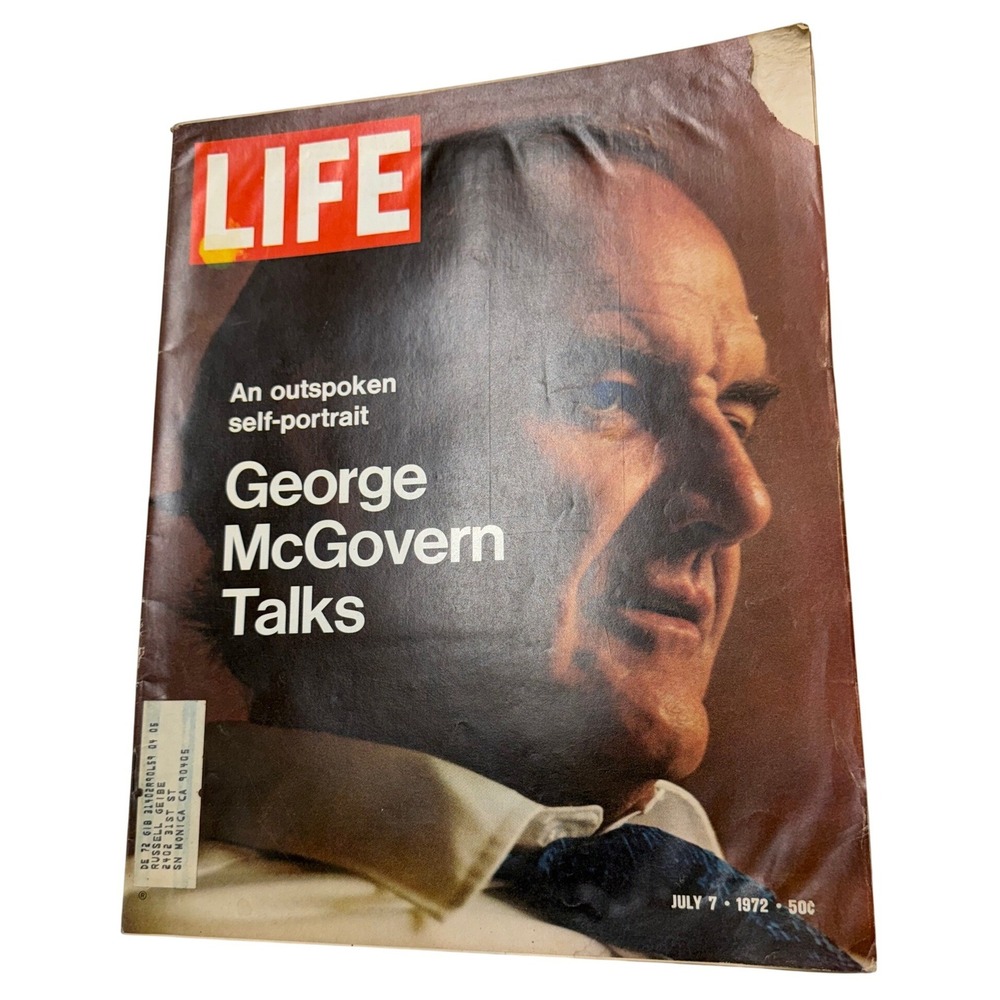 Vintage LIFE Magazine July 7 1972 George McGovern Talks Self-Portrait History